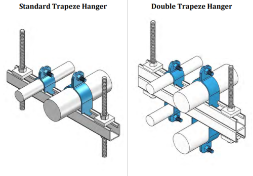 1" Copper Epoxy Strut Clamp 1 1/8 Od
