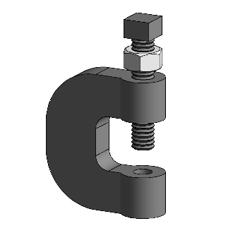 1/2 Zinc Mall Iron C Clamp (100)