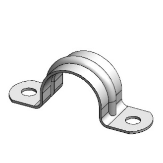 1" Two Hole Rigid Clip