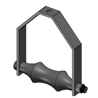 10" Adjustable Clevis Roller Hanger