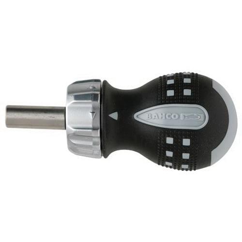 Stubby Ratcheting Screwdriver, 4 in OAL