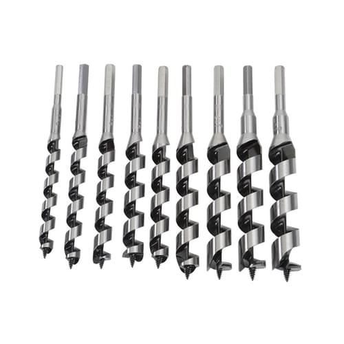 Short Auger Bit Set, 9 Pieces