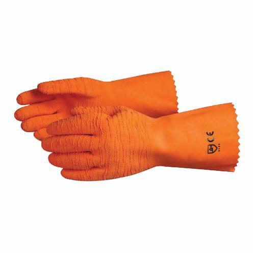 Gloves Chemstop, Heavy Duty Chemical-Resistant , Orange