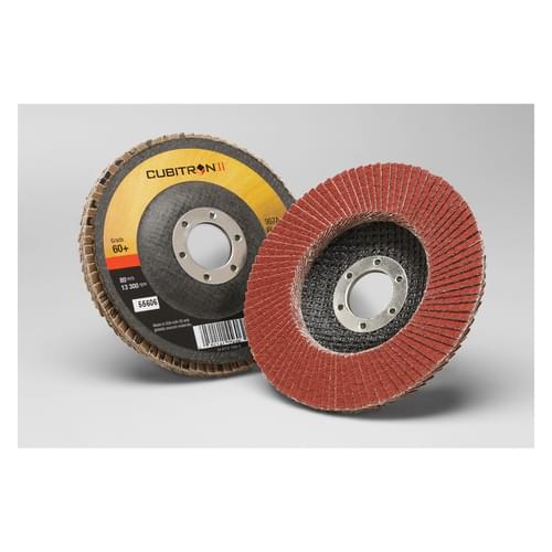 Cubitron, II Flap Disc, 967A, T27, 60+, Y-weight, 4-1/2 in x 7/8 in
