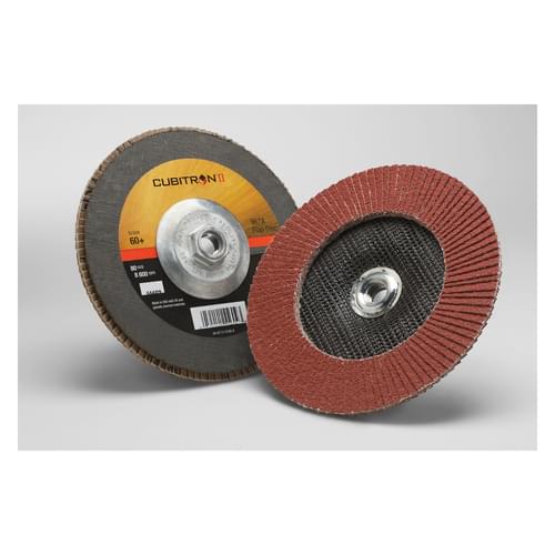 Cubitron, II Flap Disc, 967A, T27, Quick Change, 60+, Y-weight, 7 in x 5/8-11 in