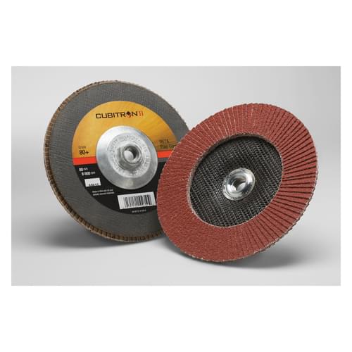 Cubitron, II Flap Disc, 967A, T27, Quick Change, 80+, Y-weight, 7 in x 5/8-11 in