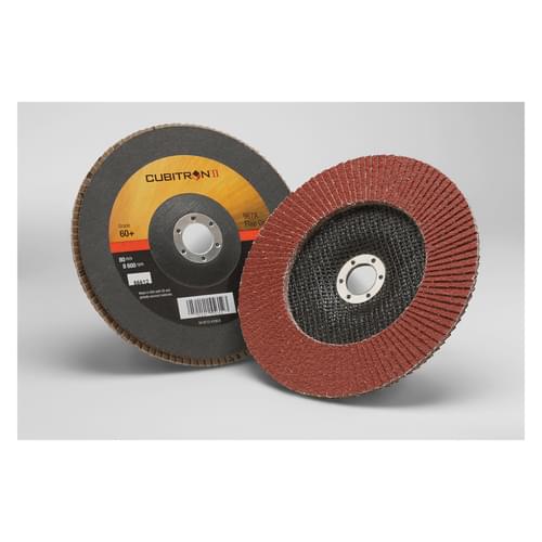 Cubitron, II Flap Disc, 967A, T27, 60+, Y-weight, 7 in x 7/8 in