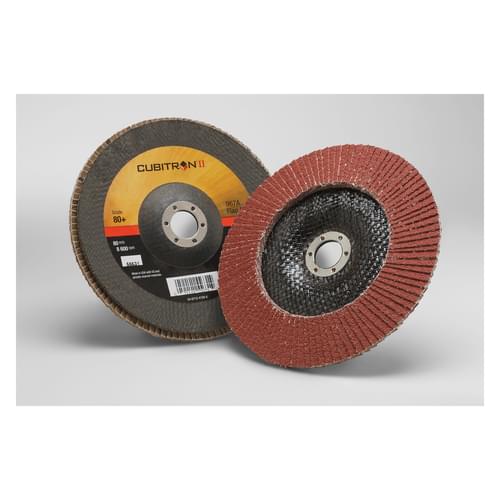 Cubitron, II Flap Disc, 967A, T29, 80+, Y-weight, 7 in x 7/8 in