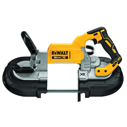 Brushless Deep Cut Portable Cordless Band Saw, 5 x 4-3/4 in Cutting, 44-7/8 in L Blade