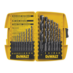 Drill Bit Set, 135 deg Drill Point Angle, 17 Pieces, HSS, Black Oxide