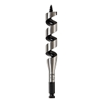 Short Power Ship Auger Bit, 1 in Dia, 6 in OAL, 4 in L Hollow Center Flute, 1/2 in Shank