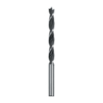 Brad Point Drill Bit, 1/4 in Dia, 4 in OAL, 2-1/2 in L, 1/4 in Shank