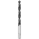 Brad Point Drill Bit, 5/16 in Dia, 4-3/4 in OAL, 3.13 in L, 5/16 in Shank