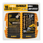Drill Bit Set, 1/16 in Min Drill Bit, 1/2 in Max Drill Bit, 135 deg Drill Point Angle, 16 Pieces