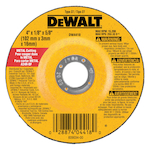 High Performance; Flat Depressed Center Grinding Wheel, 5 in Dia x 1/8 in THK