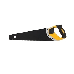Standard Hand Saw, 15 in L Steel Blade, Plastic/Rubber Handle
