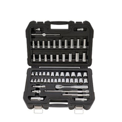 Combination Socket Set, 6/12 Points, 3/8 in Drive, 56 Pieces