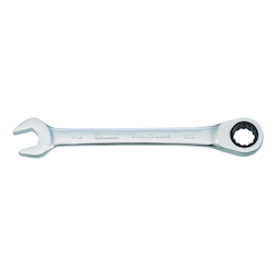 Non-Reversible Combination Wrench, 1/2 in Wrench, 12 Points