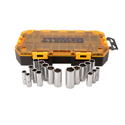 Deep Length Combination Socket Set, 6 Points, 3/8 in Drive, 20 Pieces