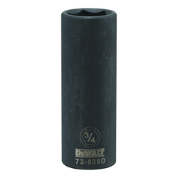 Deep Length Socket, 1/2 in, 3/4 in