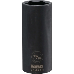 Deep Length Socket, 1/2 in, 15/16 in