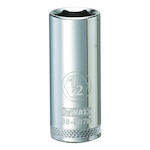 Deep Length Socket, 3/8 in Drive Hex Drive, 1/2 in Socket Deep Socket, 6 Points