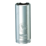 Deep Length Socket, 3/8 in Drive Hex Drive, 9/16 in Socket Deep Socket, 6 Points