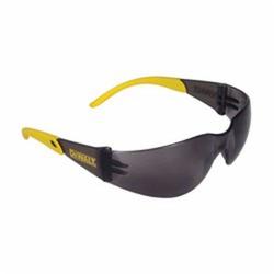Safety Glasses, Smoke Lens, Wrap Around Frame, Clear/Yellow