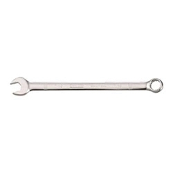 Combination Wrench, 7/16 in, 15 deg Offset, 5-25/32 in OAL, Steel, ASME B107.100