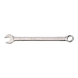 Combination Wrench, 18 mm, 15 deg Offset, 9-13/32 in OAL, Steel, ASME B107.100
