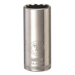 Deep Length Socket, 3/8 in, 11/16 in, 12 Points