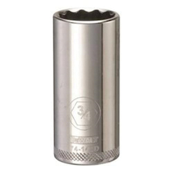 Deep Length Socket, 3/8 in, 3/4 in, 12 Points