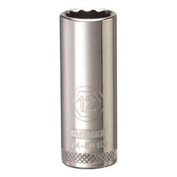 Deep Length Socket, 3/8 in, 12 mm, 12 Points