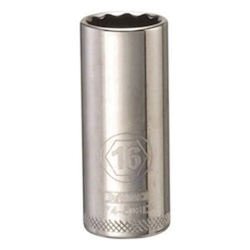 Deep Length Socket, 3/8 in, 16 mm, 12 Points