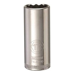 Deep Length Socket, 3/8 in, 17 mm, 12 Points