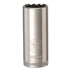 Deep Length Socket, 3/8 in, 18 mm, 12 Points