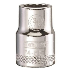 Socket, 3/8 in, 3/8 in, 12 Points