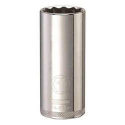 Deep Length Socket, 1/2 in, 1 in, 12 Points