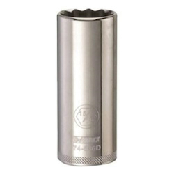 Deep Length Socket, 1/2 in, 15/16 in, 12 Points