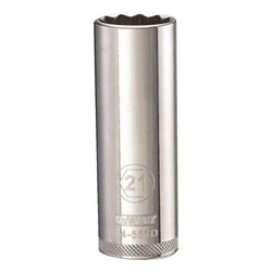 Deep Length Socket, 1/2 in, 21 mm, 12 Points