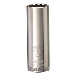 Deep Length Socket, 1/2 in, 3/4 in, 12 Points