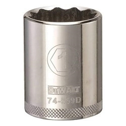Socket, 1/2 in Hex Drive, 1 in, 12 Points