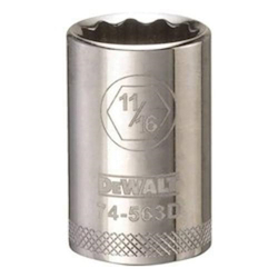 Socket, 1/2 in Hex Drive, 11/16 in, 12 Points