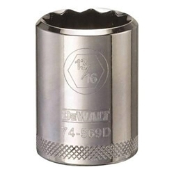 Socket, 1/2 in Hex Drive, 13/16 in, 12 Points