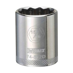 Socket, 1/2 in Hex Drive, 15/16 in, 12 Points