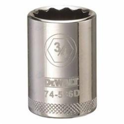 Socket, 1/2 in Drive Hex Drive, 3/4 in Socket, 12 Points