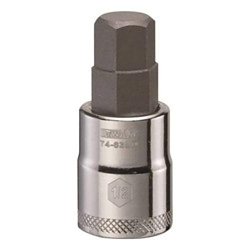 Socket Driver Bit, 3/8 in Drive, 1/2 in