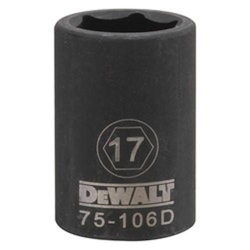 Socket, 1/2 in, 17 mm, 6 Points