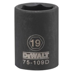 Socket, 1/2 in, 19 mm, 6 Points