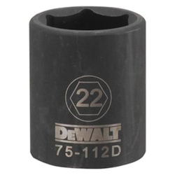 Socket, 1/2 in, 22 mm, 6 Points